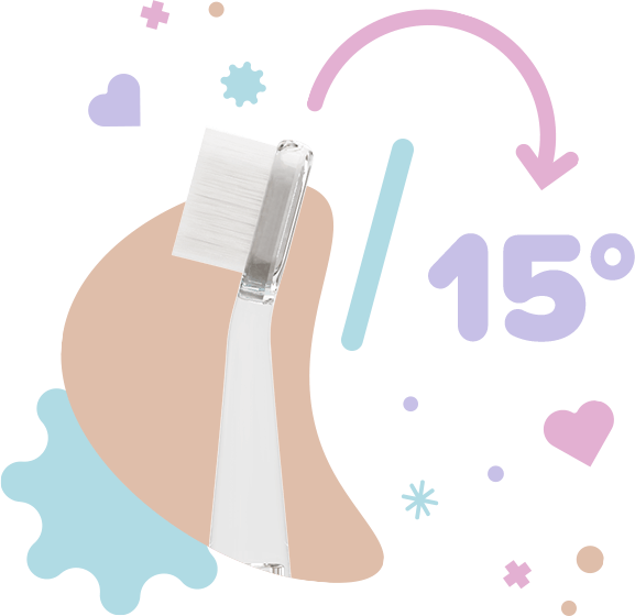 Hlava naklonená v uhle 15°